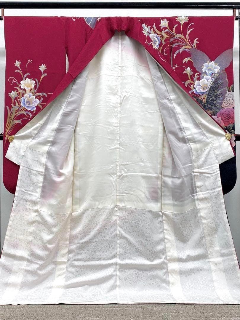 振袖 豪華 銀通し 金彩 薔薇 身丈176cm トールサイズ MO2662 - メルカリ