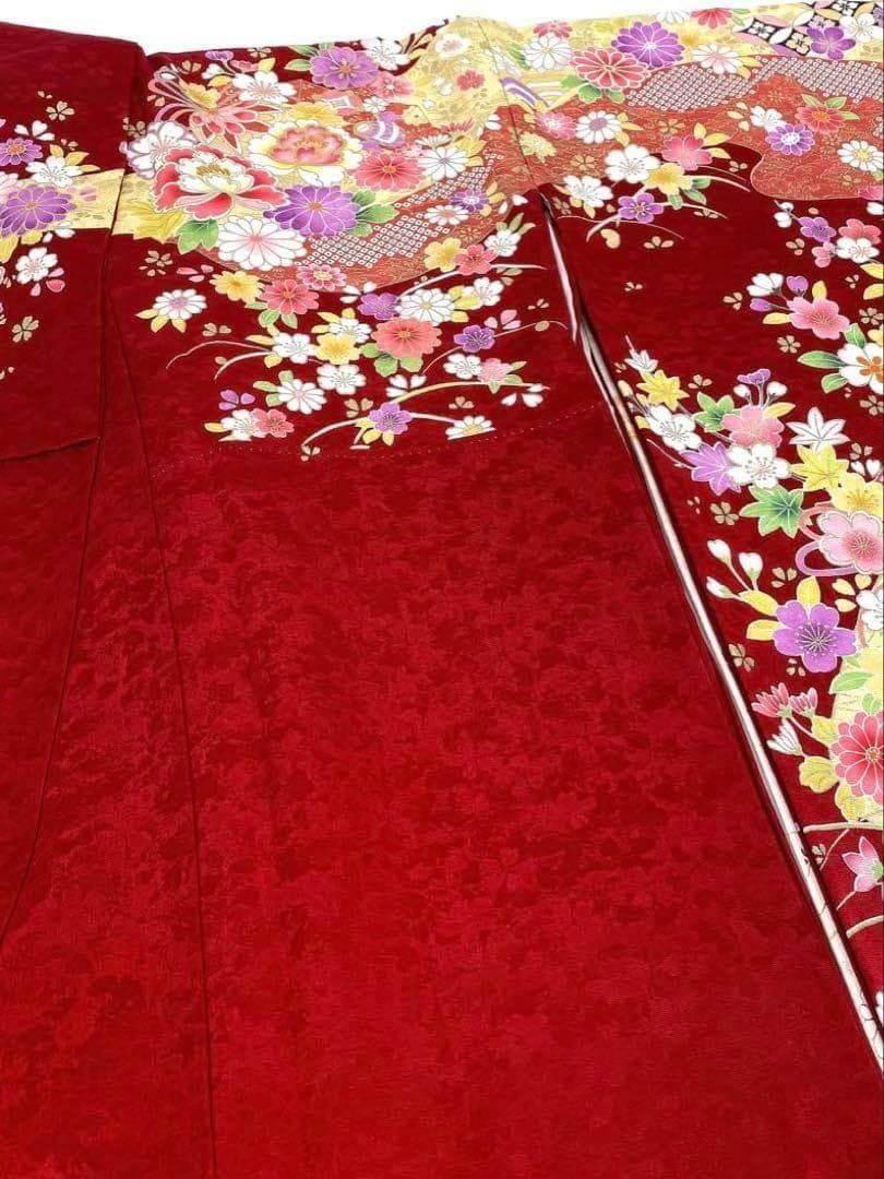 振袖 刺繍 金彩 紋意匠 身丈165cm パールトーン加工済 MO3168 - メルカリ