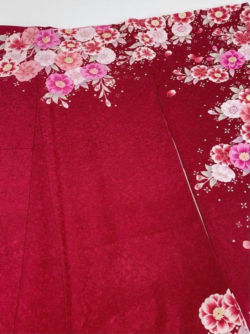 振袖 銀通しラメ刺繍 金駒 金彩 紋意匠 身丈165cm MO3156 - メルカリ