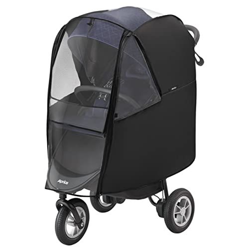 Aprica(アップリカ) ベビーカー用レインカバー レインカバー タイプ3 【スムーヴ、ヴィット、イージーバギー対応】 (ブラック) 99955mt 106b3896