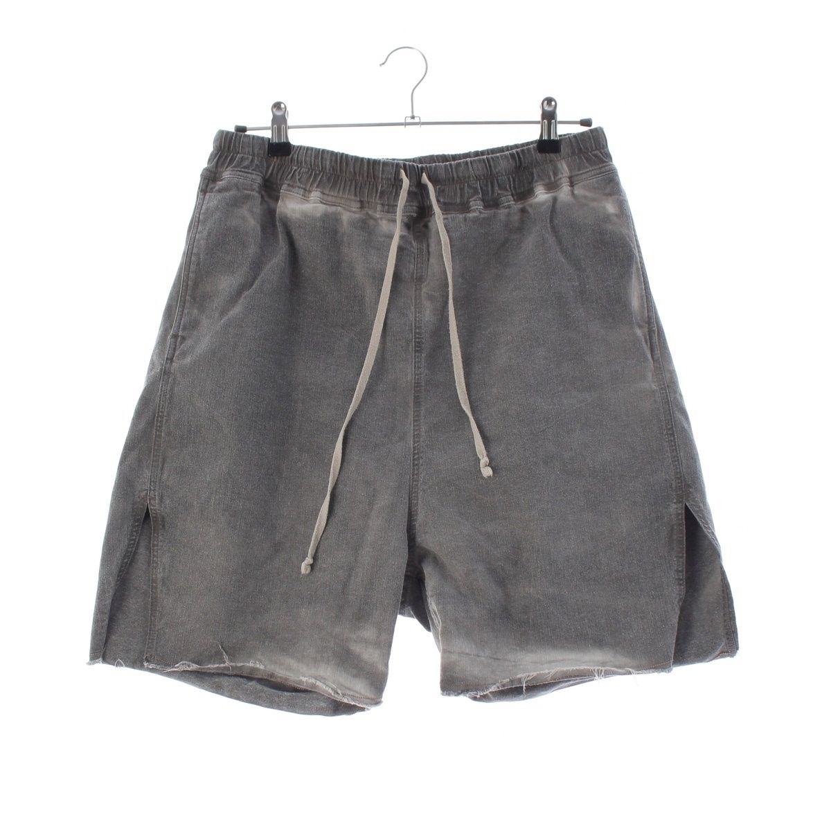 リックオウエンス コットン LONG BOXERS デニムハーフ パンツ RR01D3310-SCF グレー ブラック 40【中古】