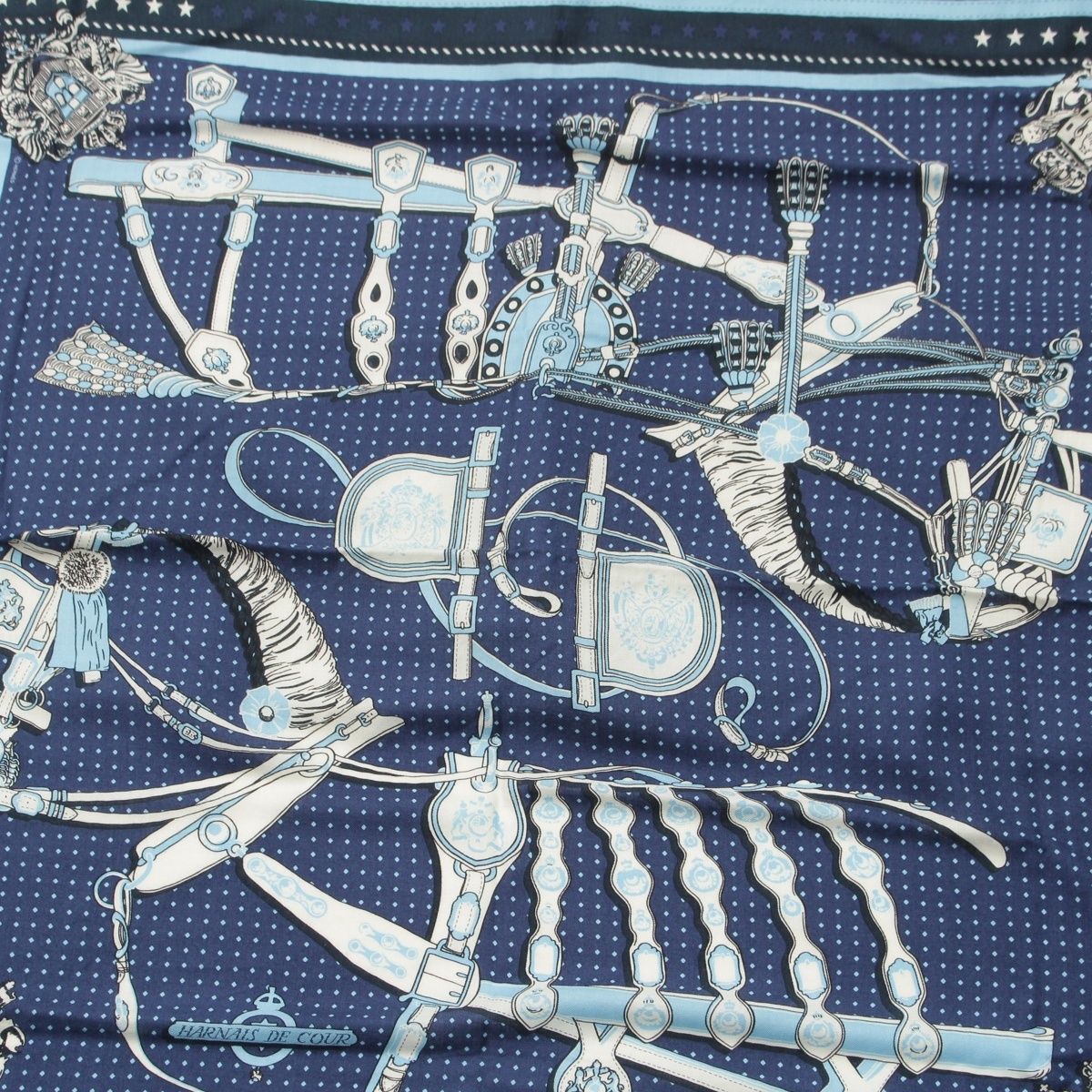 エルメス カレ140 カシミヤ シルク カレジェアン カシシル HARNAIS DE