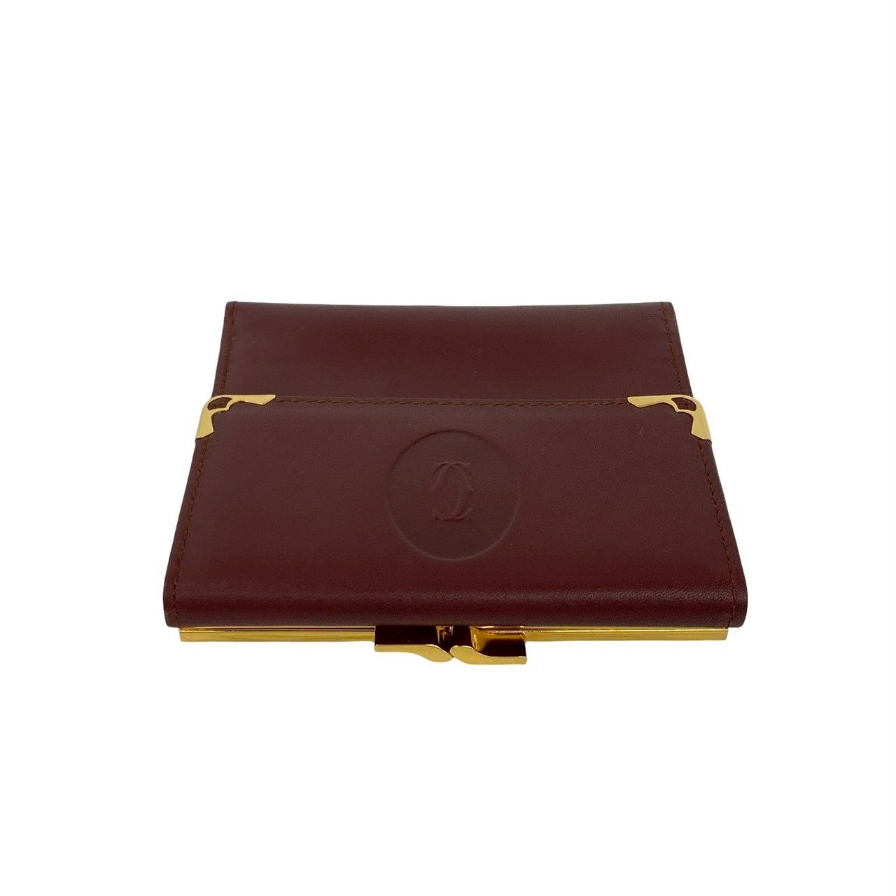 極 美品 箱付き CARTIER カルティエ マストライン レザー 本革 がま口