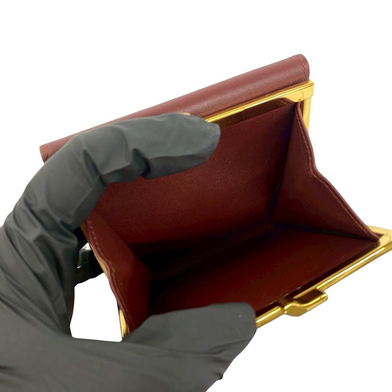 極 美品 箱付き CARTIER カルティエ マストライン レザー 本革 がま口