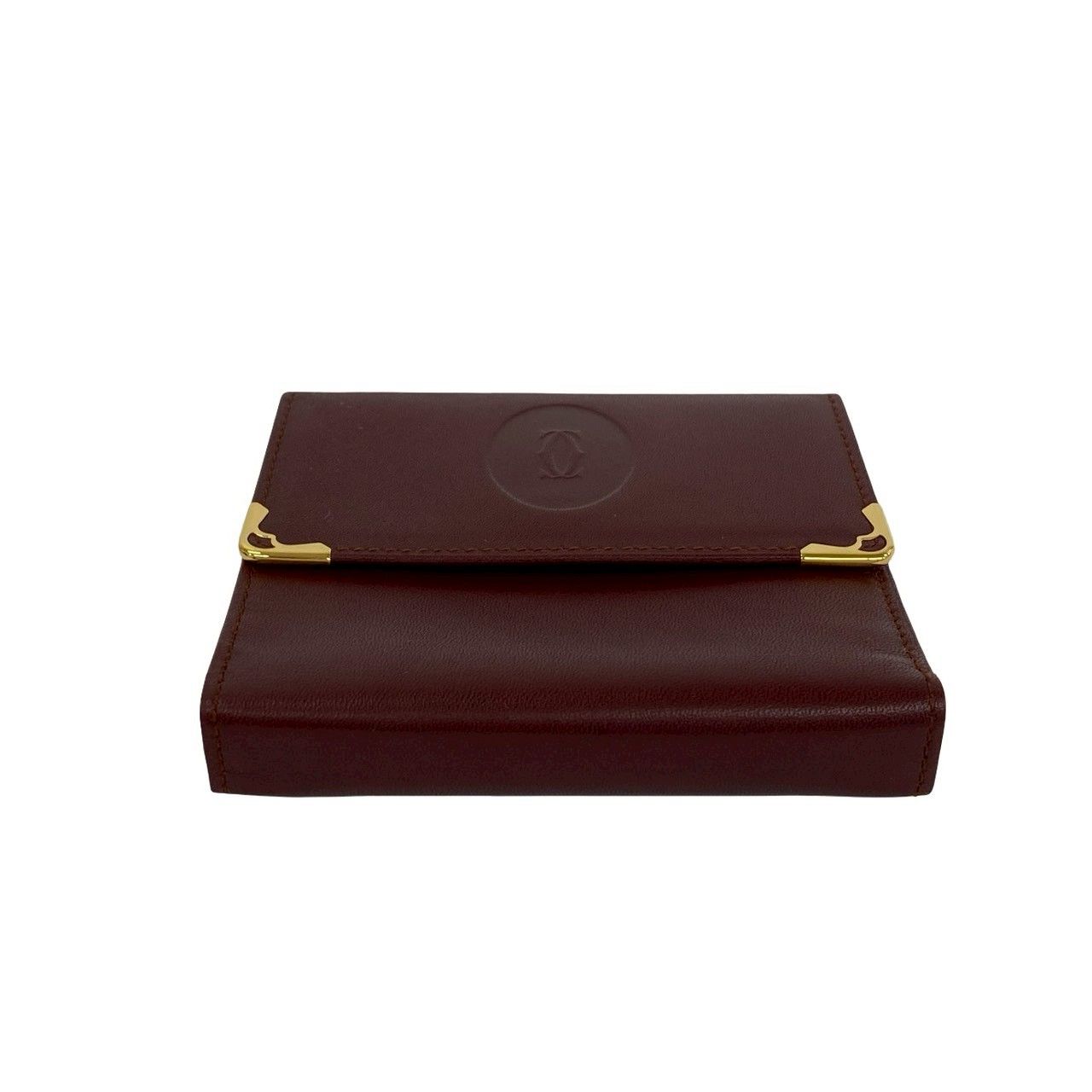 極 美品 箱付き CARTIER カルティエ マストライン レザー 本革 がま口