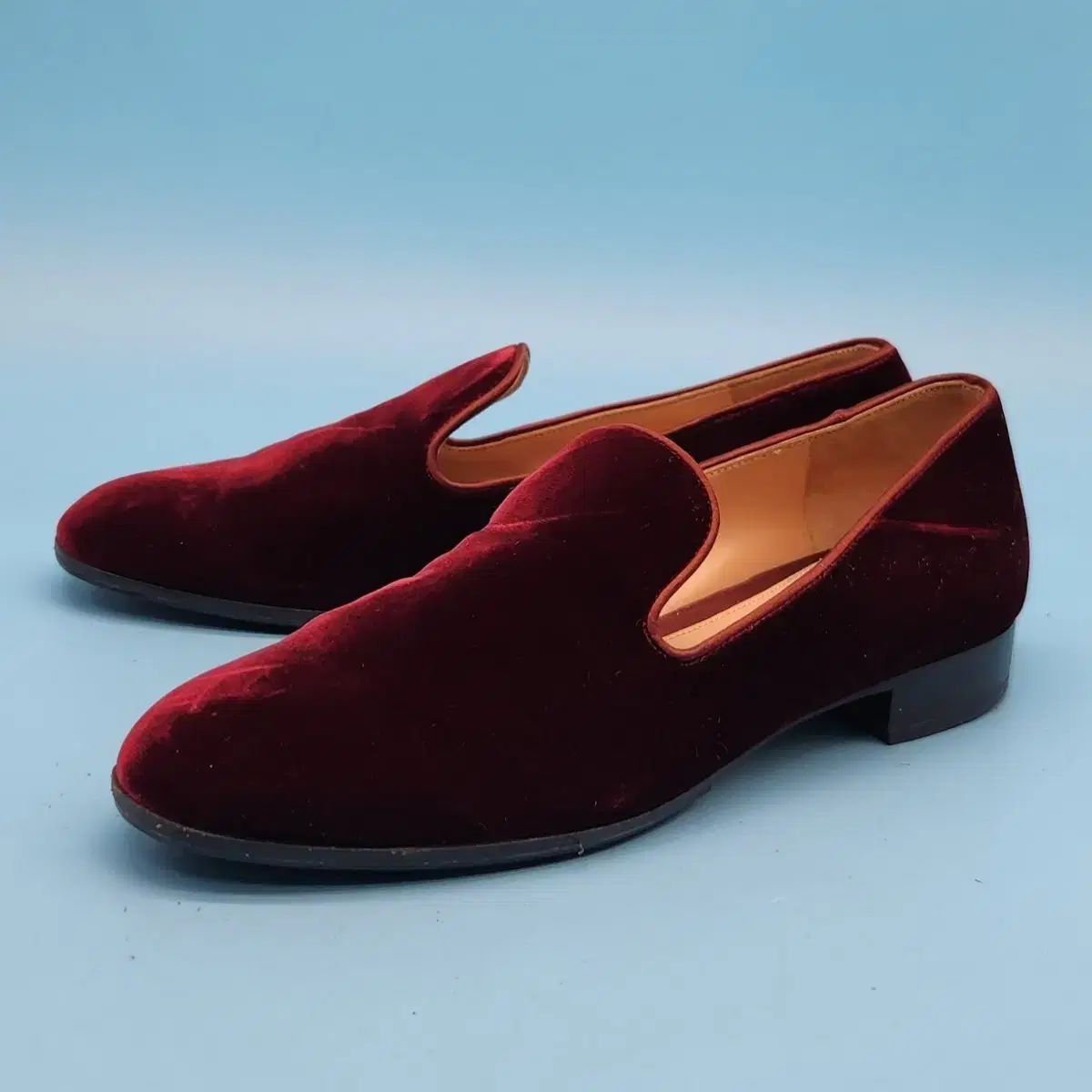 Gianvito Rossi バーガンディ ツアーベルベット レディース ローファー 36 230