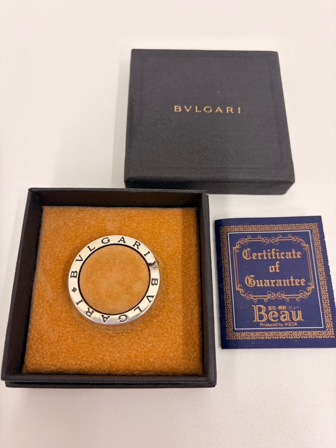 【中古品】 BVLGARIブルガリ キーリング シルバー925 ファッション小物 アクセサリー 箱付き 現状品①