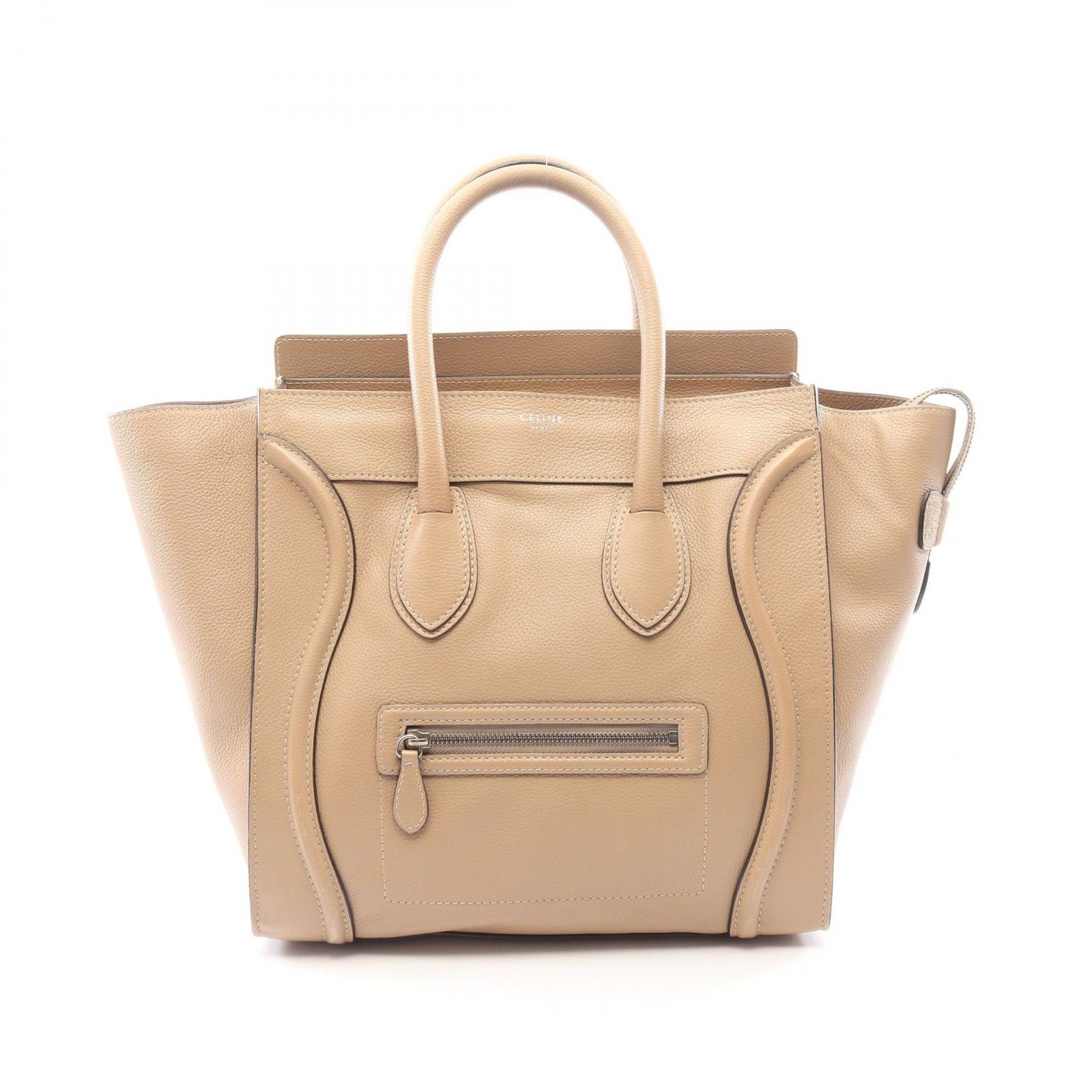 セリーヌ CELINE ハンドバッグ ラゲージ ミニショッパー 165213LUG.03UN グレージュ レザー ラゲージ ミニ ショッパー レディース Used A
