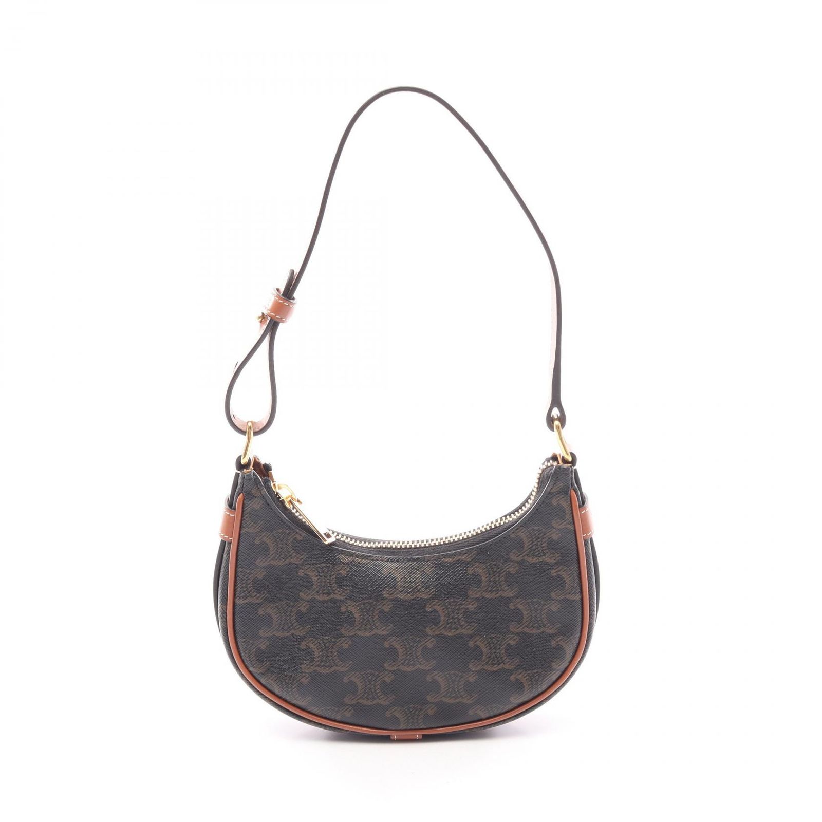 セリーヌ CELINE ハンドバッグ AVA ミニ アヴァ トリオンフ 10I602DS1.04LU ブラウン PVCコーティングキャンバス レザー トリオンフ ミニ AVA レディース Used A