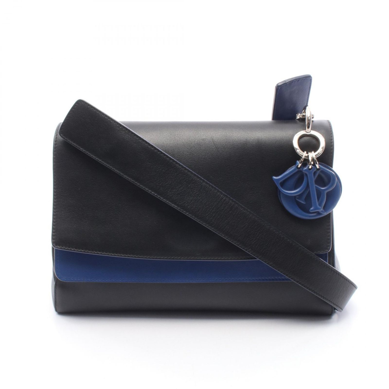 ディオール Dior ショルダーバッグ BE DIOR ビー ディオール ブラック/ブルー ラムスキン（羊革） ビー ディオール ショルダーバック レディース Used A