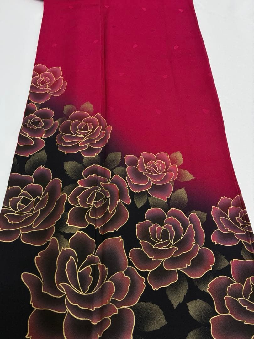 振袖 金彩 紋意匠 薔薇 身丈158cm HKT012 - メルカリ