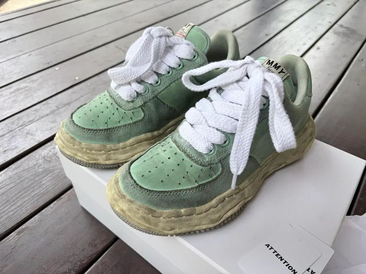 Maison MIHARA YASUHIRO メゾンミハラヤスヒロ ウェイン ディストレス ミント 41サイズ