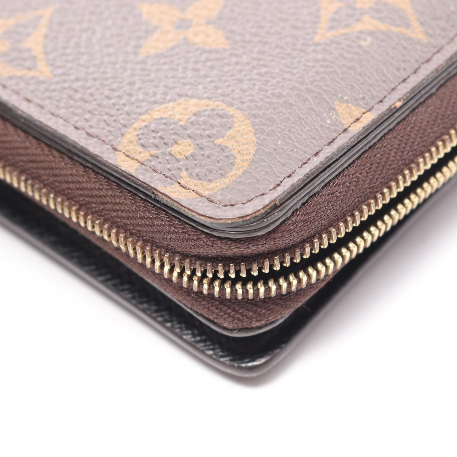 ルイ・ヴィトン LOUIS VUITTON 二つ折り財布 ポルトフォイユ ルー モノグラムリバース M81461 PVCコーティングキャンバス ポルトフォイユ・ルー レディース Used B