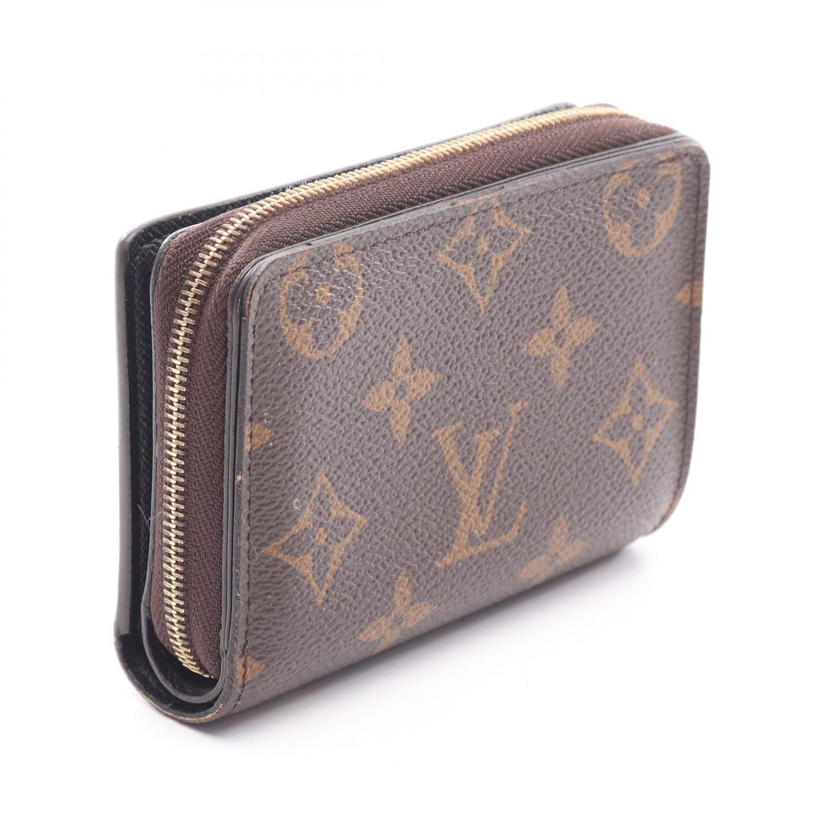 ルイ・ヴィトン LOUIS VUITTON 二つ折り財布 ポルトフォイユ ルー モノグラムリバース M81461 PVCコーティングキャンバス ポルトフォイユ・ルー レディース Used B