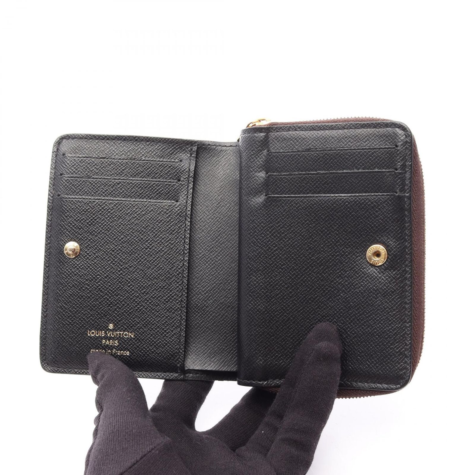 ルイ・ヴィトン LOUIS VUITTON 二つ折り財布 ポルトフォイユ ルー モノグラムリバース M81461 PVCコーティングキャンバス ポルトフォイユ・ルー レディース Used B