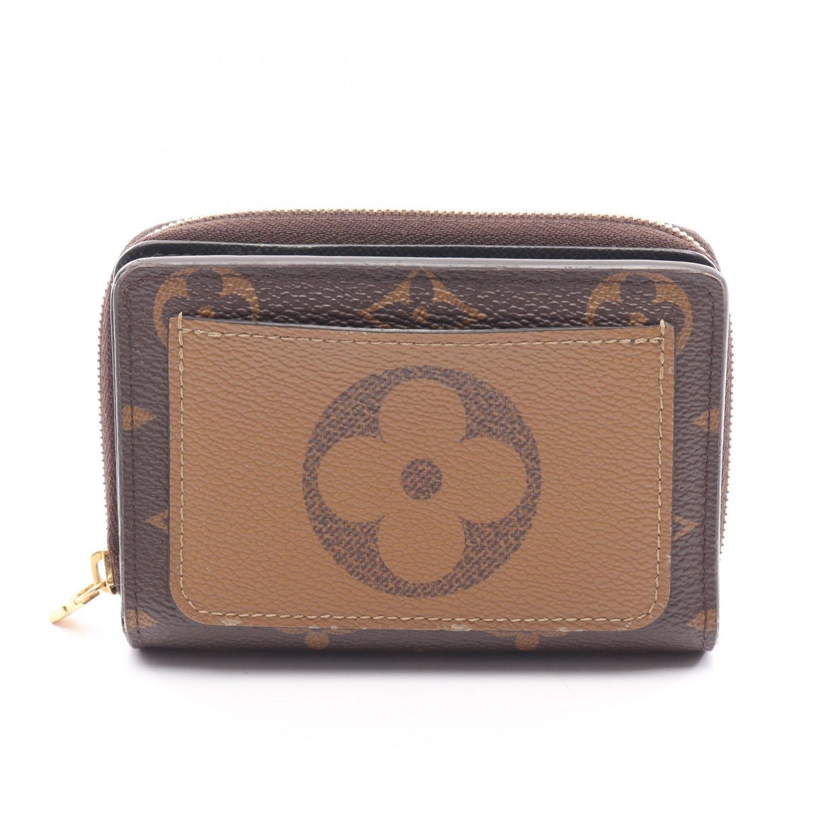 ルイ・ヴィトン LOUIS VUITTON 二つ折り財布 ポルトフォイユ ルー モノグラムリバース M81461 PVCコーティングキャンバス ポルトフォイユ・ルー レディース Used B
