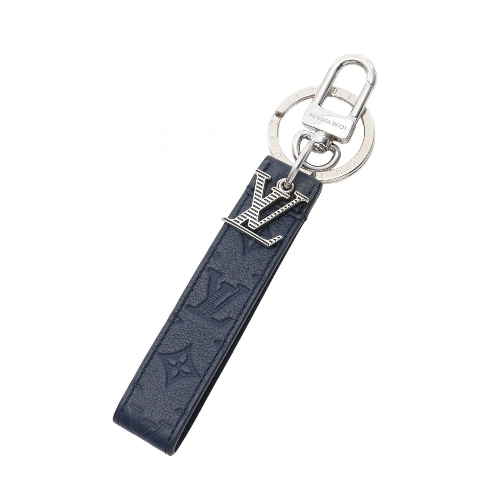 ルイ・ヴィトン LOUIS VUITTON キーホルダー キーホルダー ドラゴンヌ モノグラム シャドウ M01945 ブルー レザー キーホルダー・ドラゴンヌ メンズ Used B