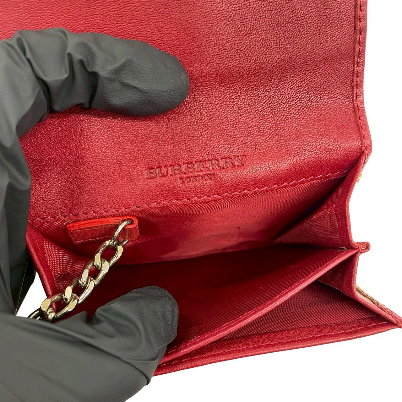 極 美品 BURBERRY バーバリー ノバチェック シャドーホース 柄 レザー