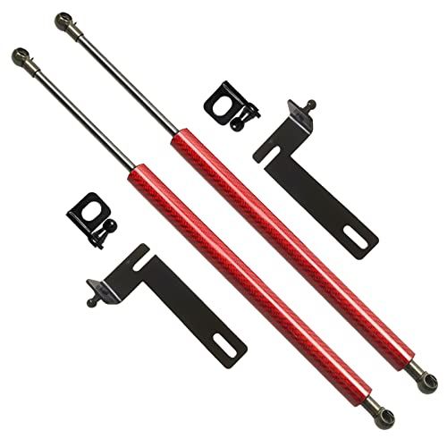R◆ヴェゼル Vezel RV型(RV3 RV4 RV5 RV6) ボンネットダンパー フードダンパー 車両改装改造 ボンネットフードダンパー 日本語取付説明書 左右セット 2本組 赤カーボン [並行輸入品] ffb17ade