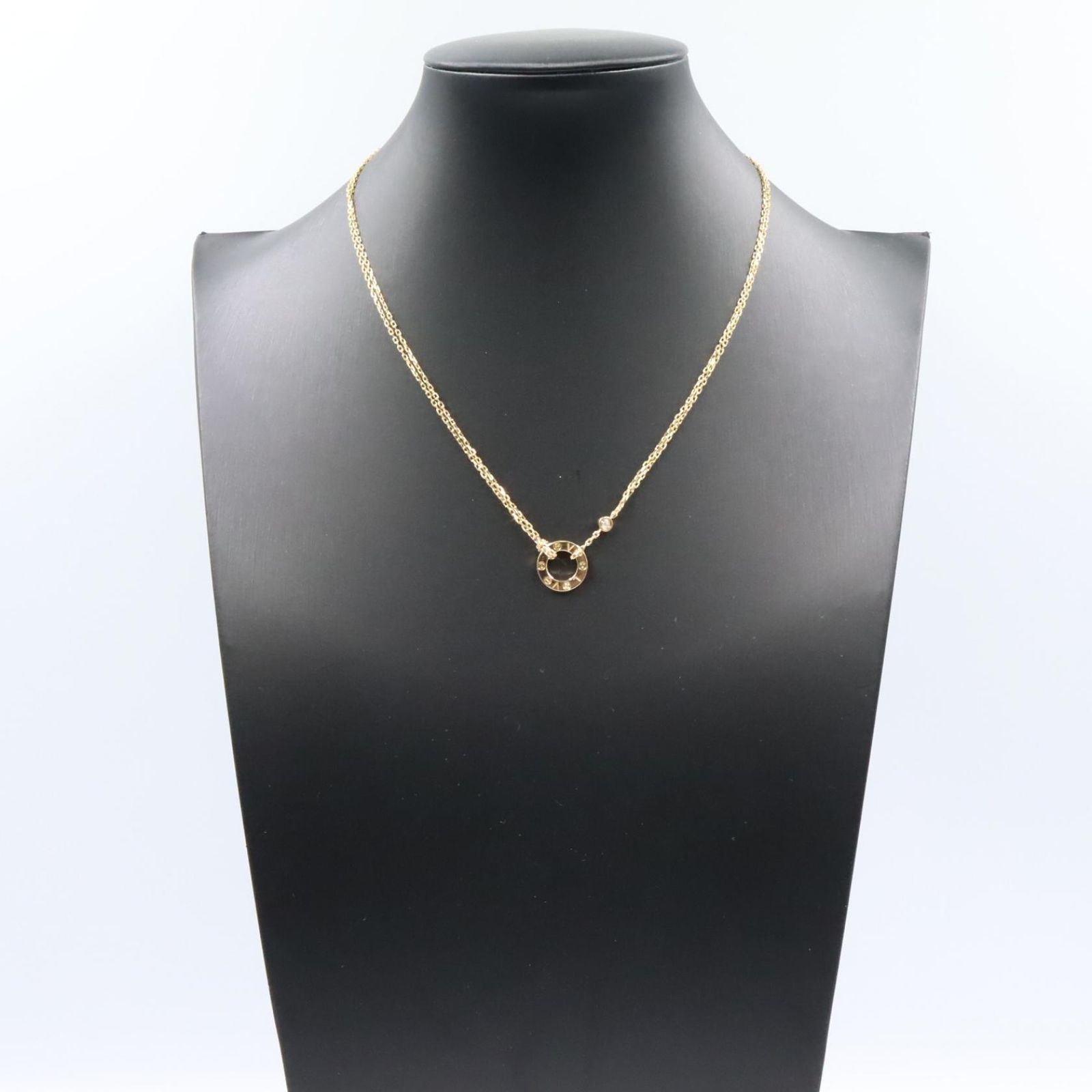 カルティエ CARTIER ネックレス ラブサークル 2PD ネックレス B7219500 首回り37.5-40.5㎝ K18（イエローゴールド） ダイヤモンド ラブサークル 2PD ネックレス レディース