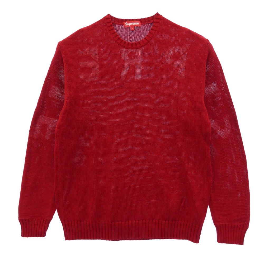 最終SALE 美品Supremeクルーネック ニット セーター バックロゴS Supreme シュプリーム 20SS Back Logo Sweater バックロゴ クルー