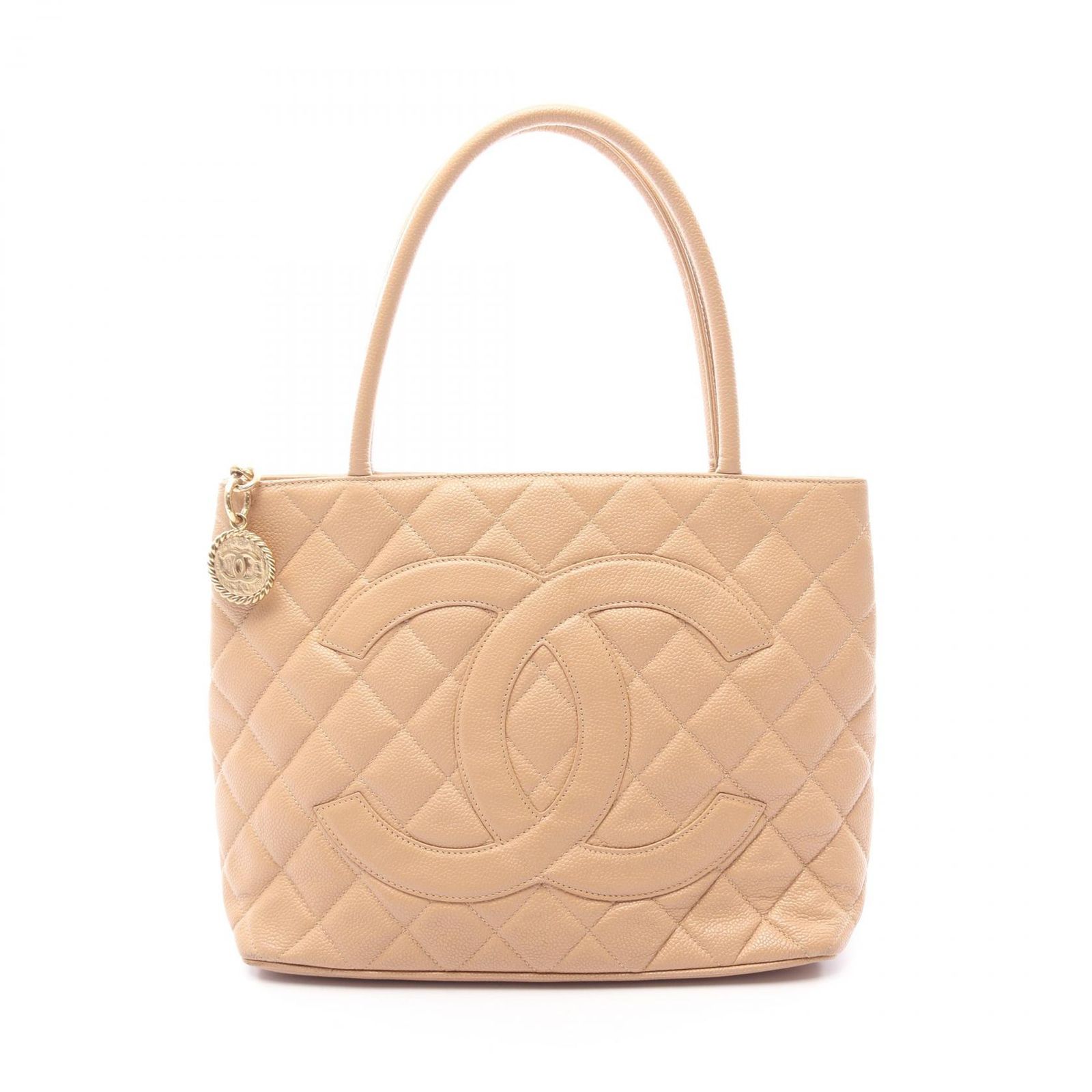 シャネル CHANEL トートバッグ 復刻トート A01804 ベージュ カーフ（牛革） 復刻トート レディース Used B