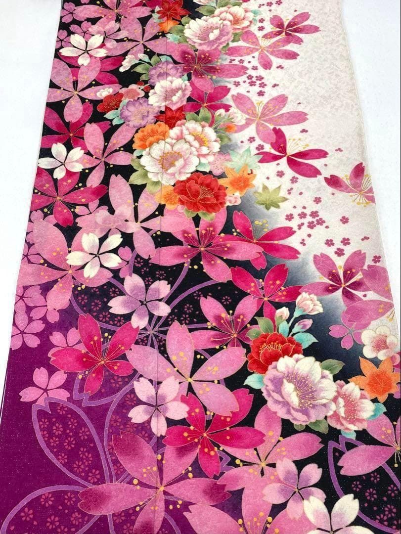 振袖 豪華 銀通し 刺繍 金彩 紋意匠 身丈162cm 撥水加工済 MO2748