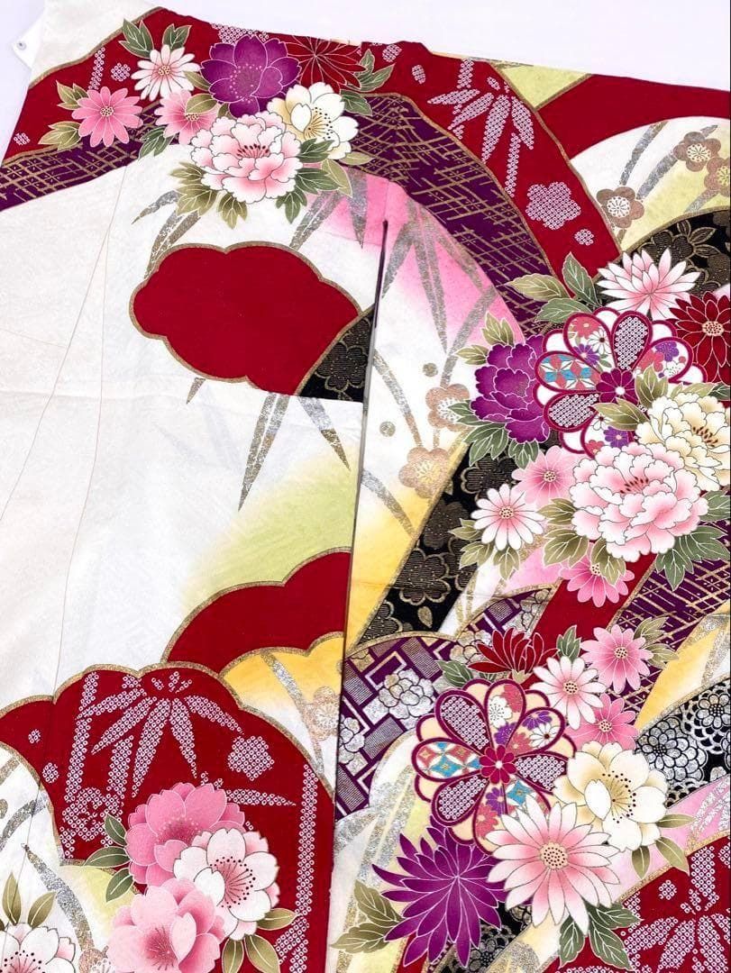振袖 豪華 銀通し 刺繍 金彩 紋意匠 身丈159cm 撥水加工済 MO2942