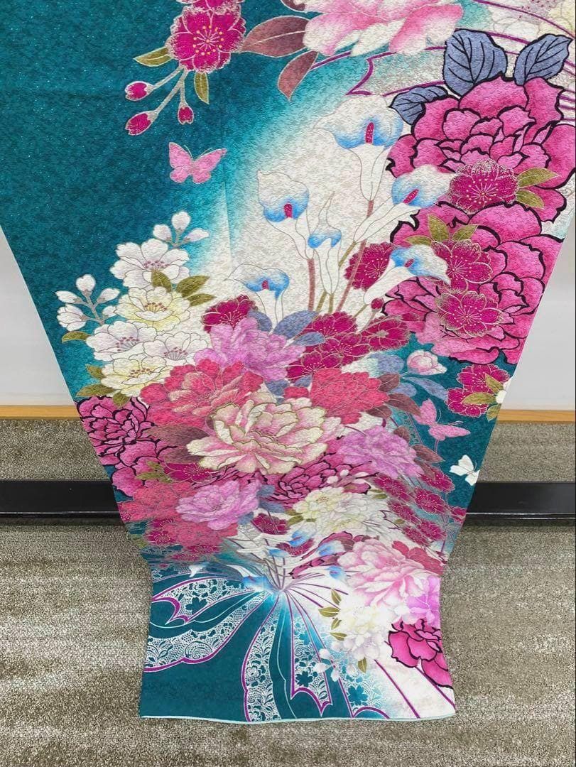 振袖 豪華 銀通し 刺繍 銀彩 紋意匠 身丈171cm 撥水加工済 MO2780 振袖 豪華 銀通し 刺繍 銀彩 紋意匠 身丈171cm 撥水加工済 MO2780