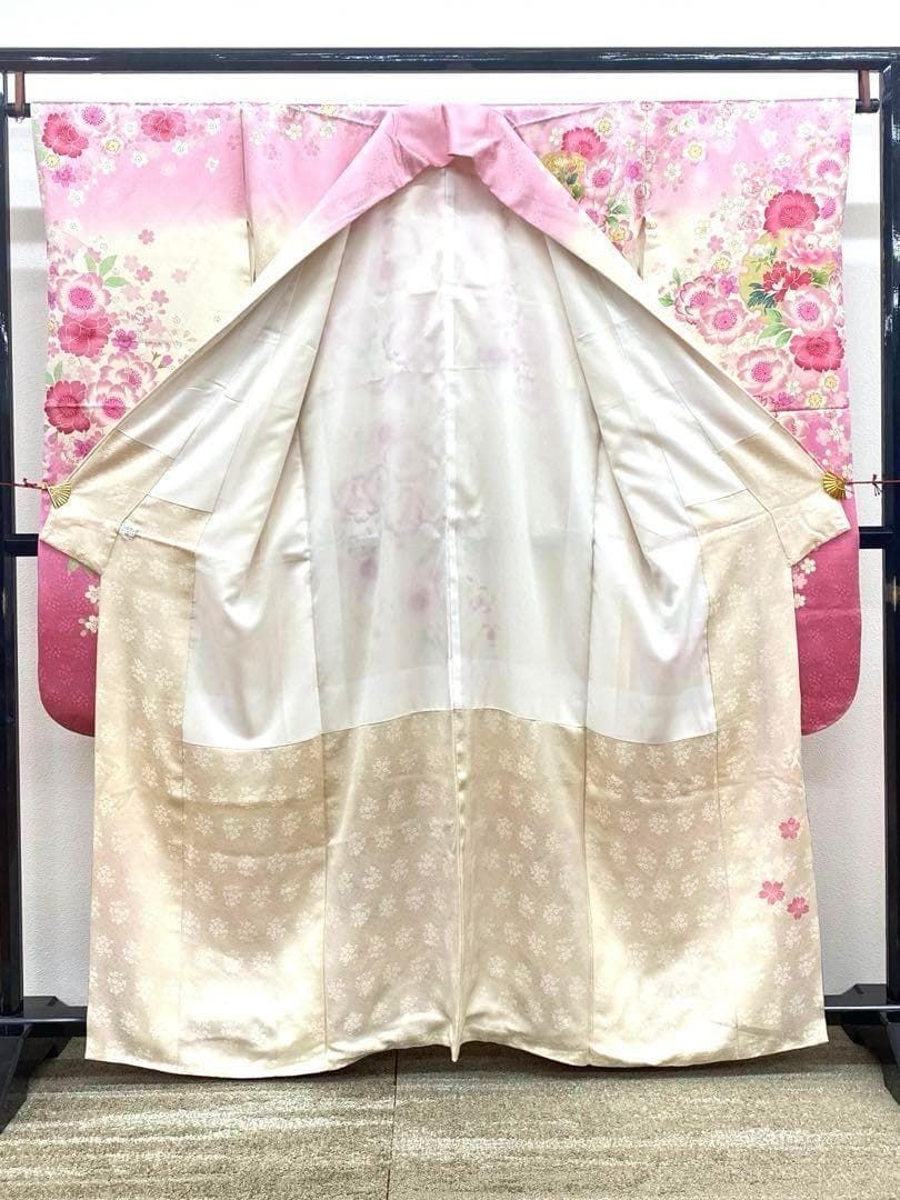 送料無料】振袖 豪華 金駒 金彩 紋意匠 身丈156cm 撥水加工済 MO2883