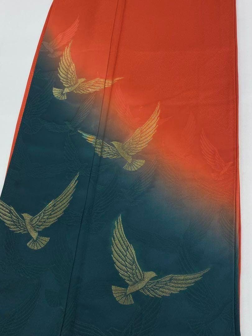 作家振袖 豪華 斉藤三才 縫い取り 紋意匠 三才鳥 身丈160cm MO2812