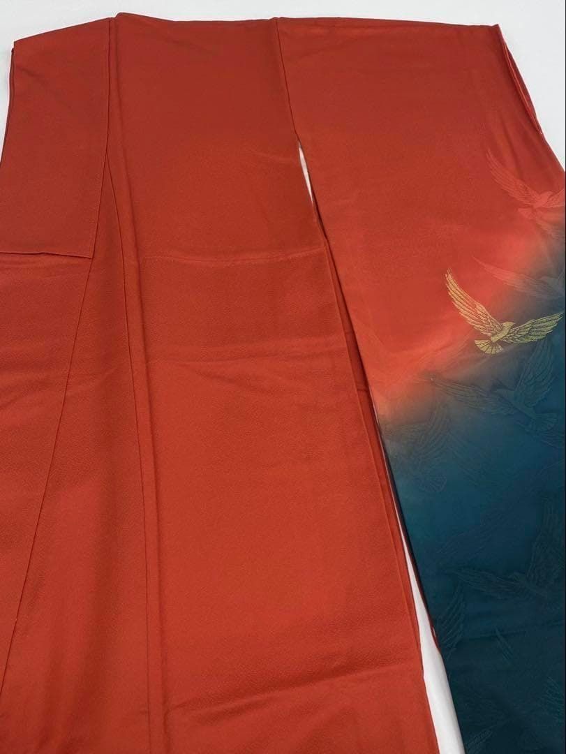 作家振袖 豪華 斉藤三才 縫い取り 紋意匠 三才鳥 身丈160cm MO2812