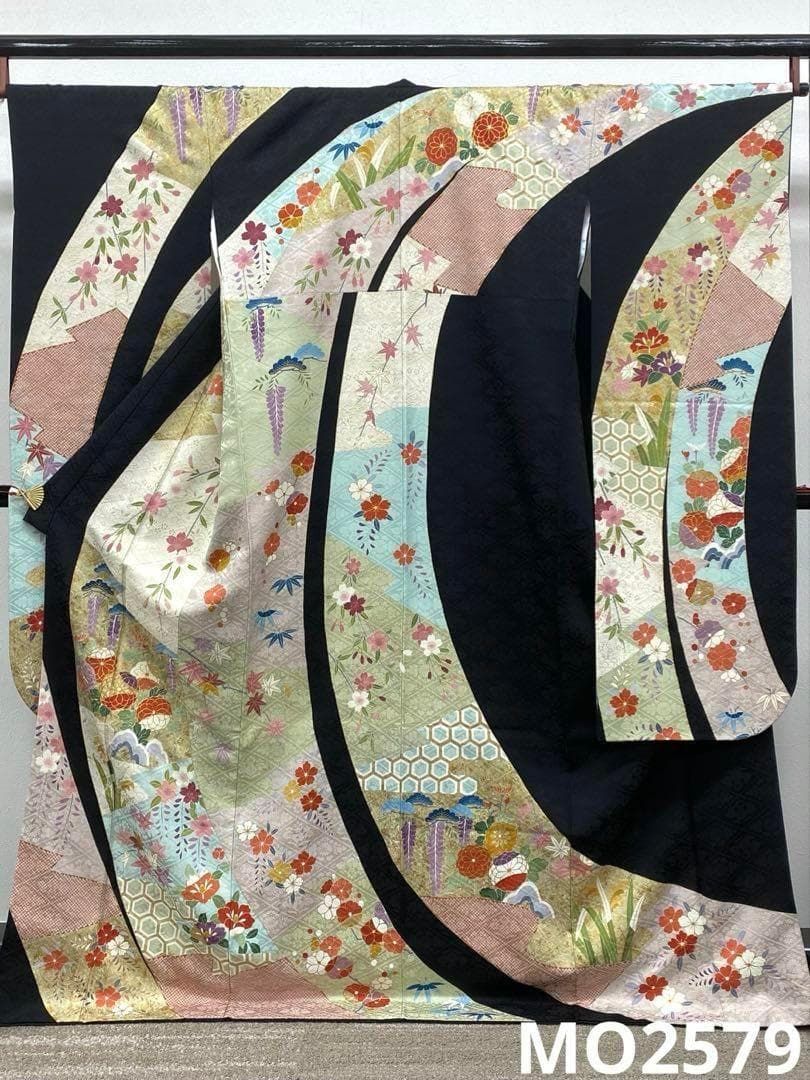 振袖 豪華 京友禅 金駒 金彩 紋意匠 身丈169cm 撥水加工済 MO2579