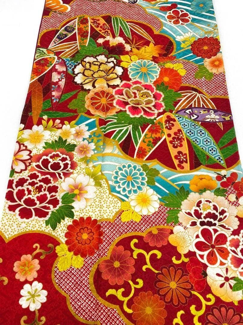 振袖 豪華 刺繍 金駒 紋意匠 身丈170cm MO2737 - メルカリ