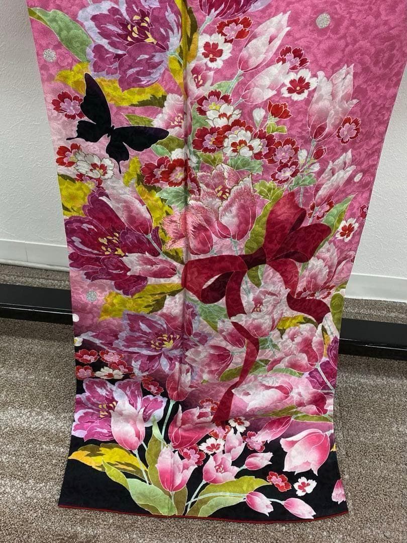 コラボ振袖 RisaHirako 刺繍 身丈169cm 撥水加工済 MO2183 - メルカリ