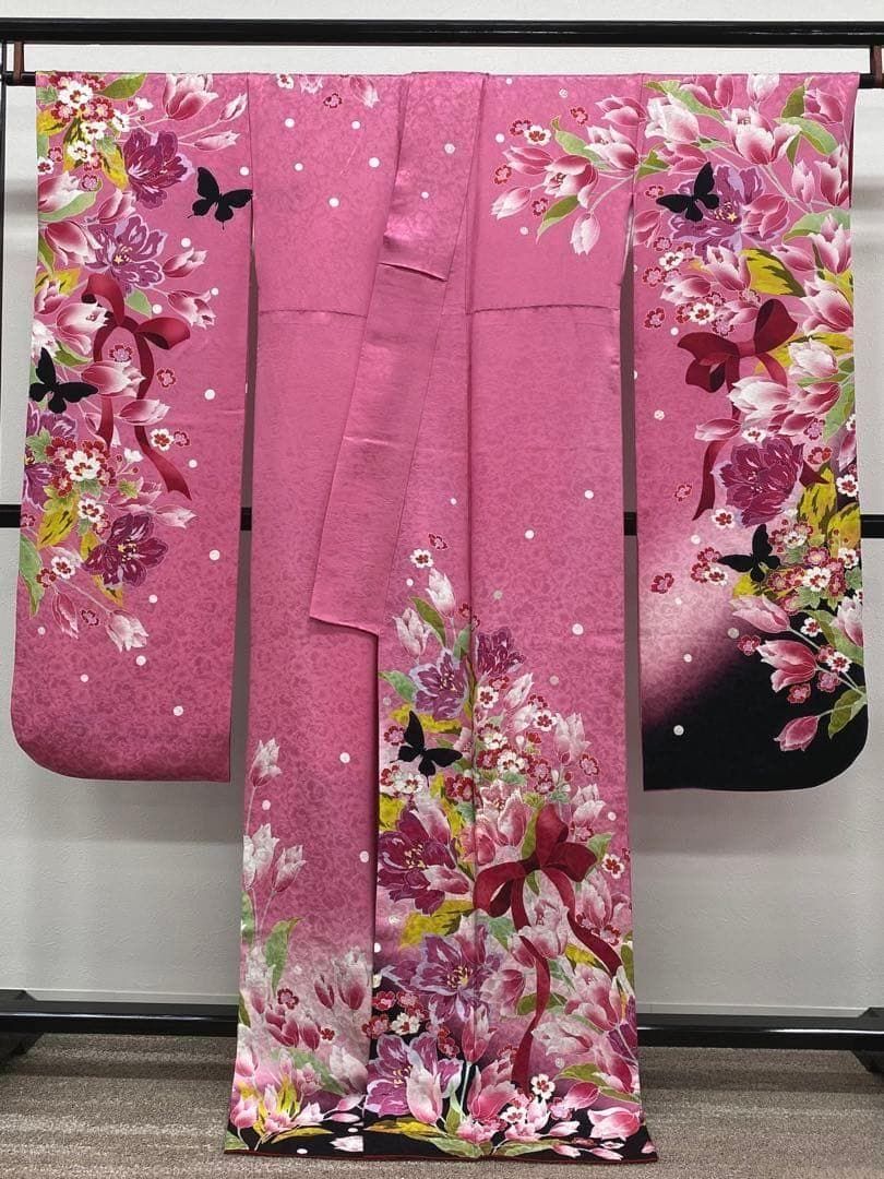 コラボ振袖 RisaHirako 刺繍 身丈169cm 撥水加工済 MO2183