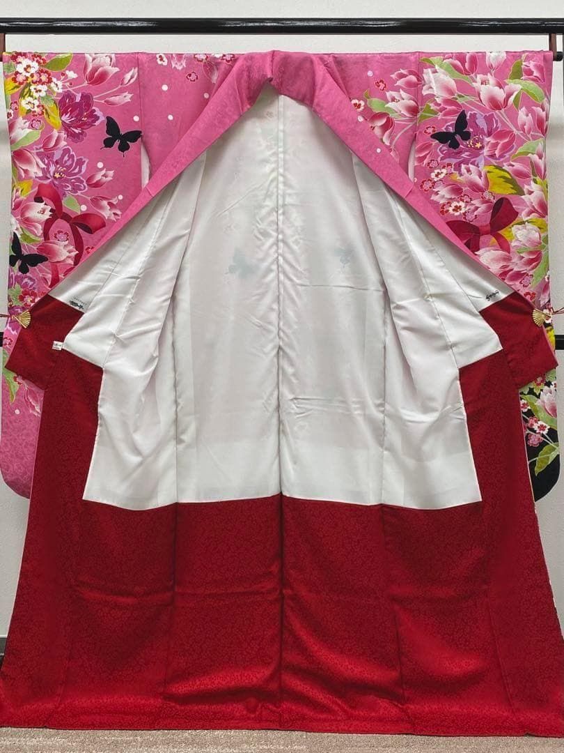 コラボ振袖 RisaHirako 刺繍 身丈169cm 撥水加工済 MO2183 - メルカリ