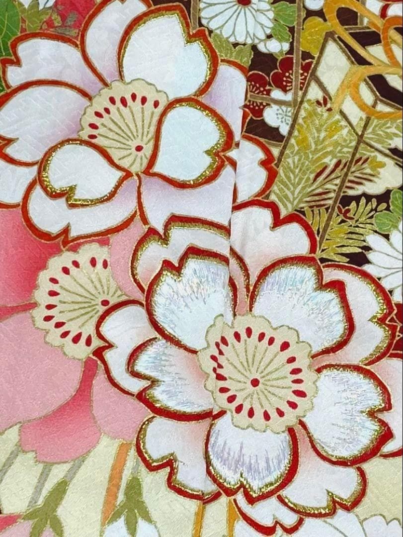 振袖 豪華 刺繍 銀通し 金彩 紋意匠 薔薇 レース柄 身丈173cm 撥水加工 振袖 豪華 刺繍 金彩 紋意匠 身丈172cm 撥水加工済 MO2693 - メルカリ