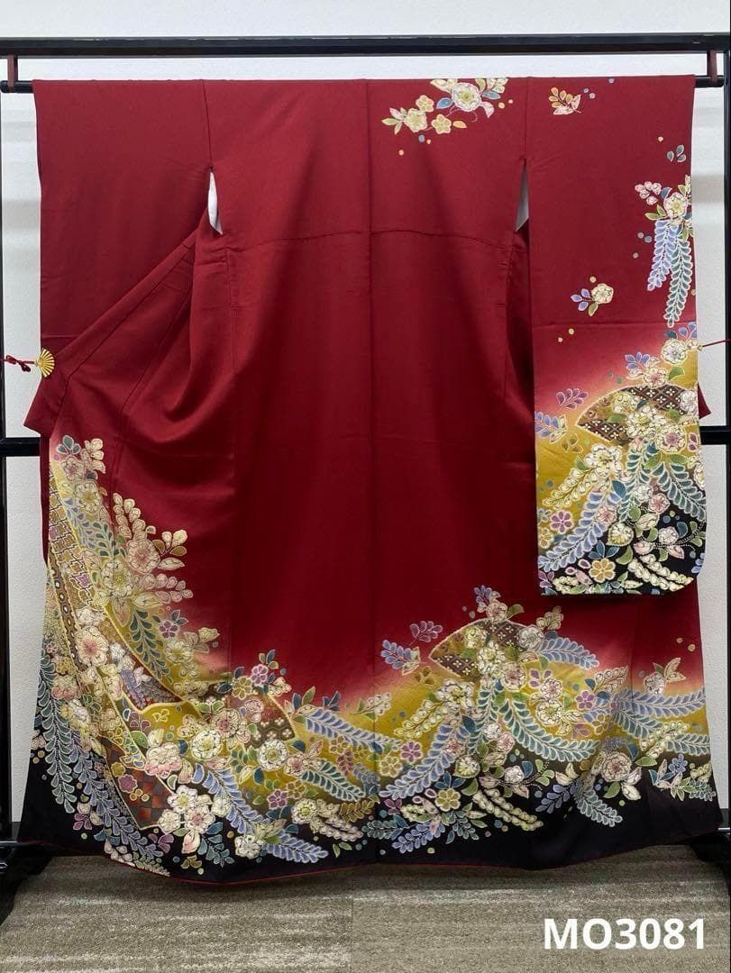 振袖 豪華 辻が花 金彩 絞り加工 紋意匠 身丈157cm MO3081