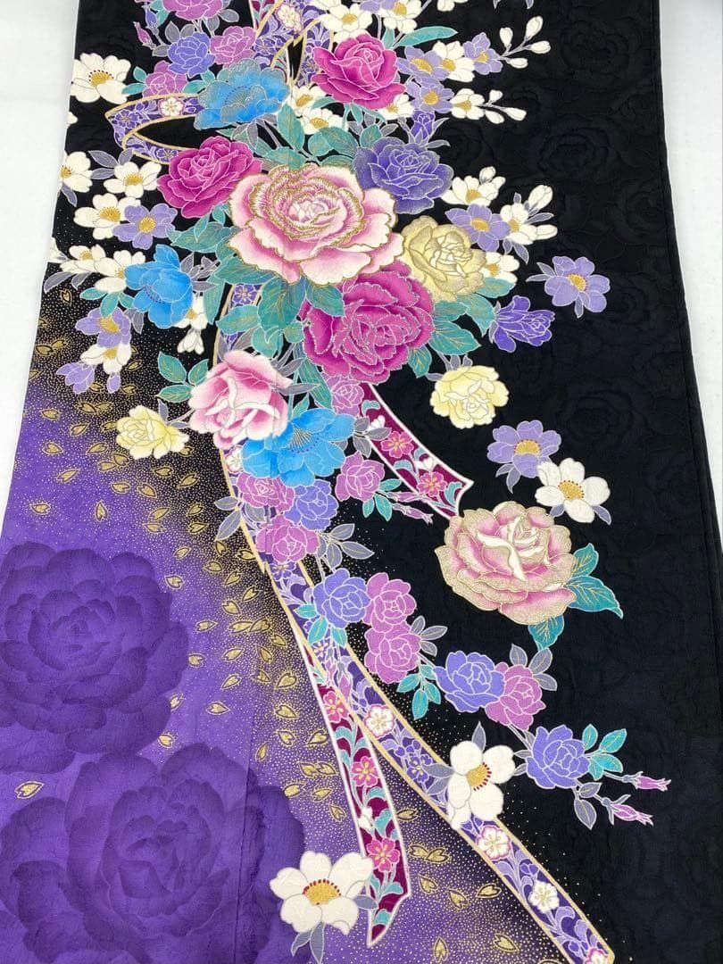 振袖 豪華 刺繍 金彩 薔薇 ふくれ織紋意匠 身丈169cm MO2741 振袖 豪華 刺繍 金彩 薔薇 ふくれ織紋意匠 身丈169cm MO2741 - メルカリ
