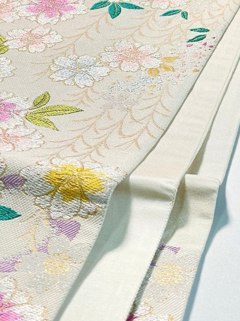 袋帯 正絹 振袖 桜尽くし 金糸 銀糸 芯なし仕立て F1585 - メルカリ