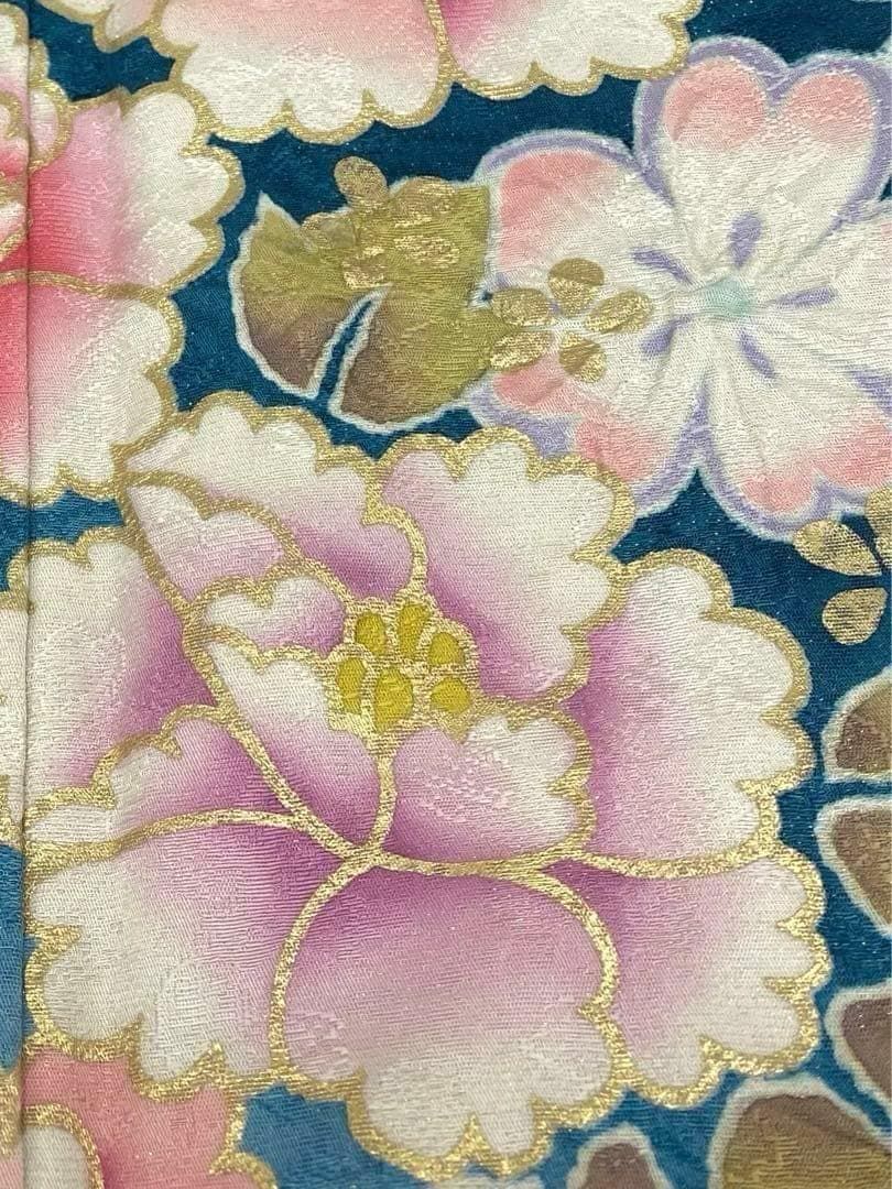 振袖 桐屋 翠山工房 銀通し 金彩 絞り加工 身丈164cm MO2295 - メルカリ