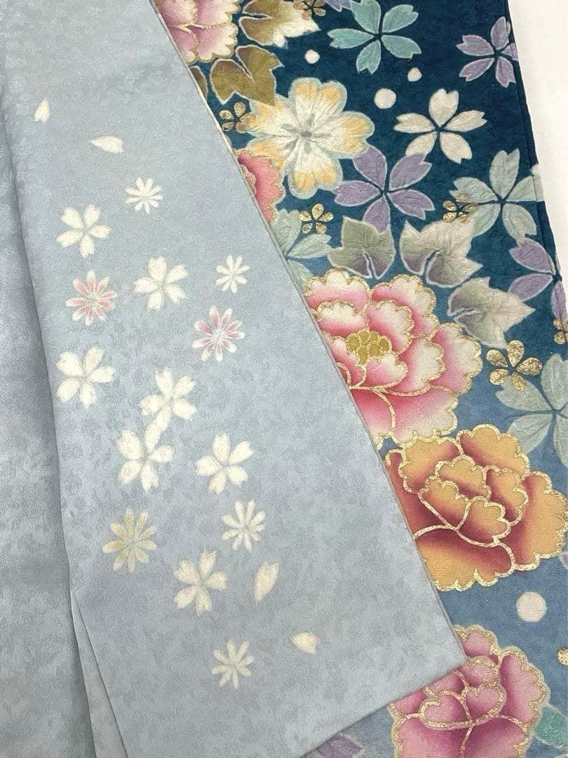 振袖 桐屋 翠山工房 銀通し 金彩 絞り加工 身丈164cm MO2295 振袖 桐屋 翠山工房 銀通し 金彩 絞り加工 身丈164cm MO2295 - メルカリ