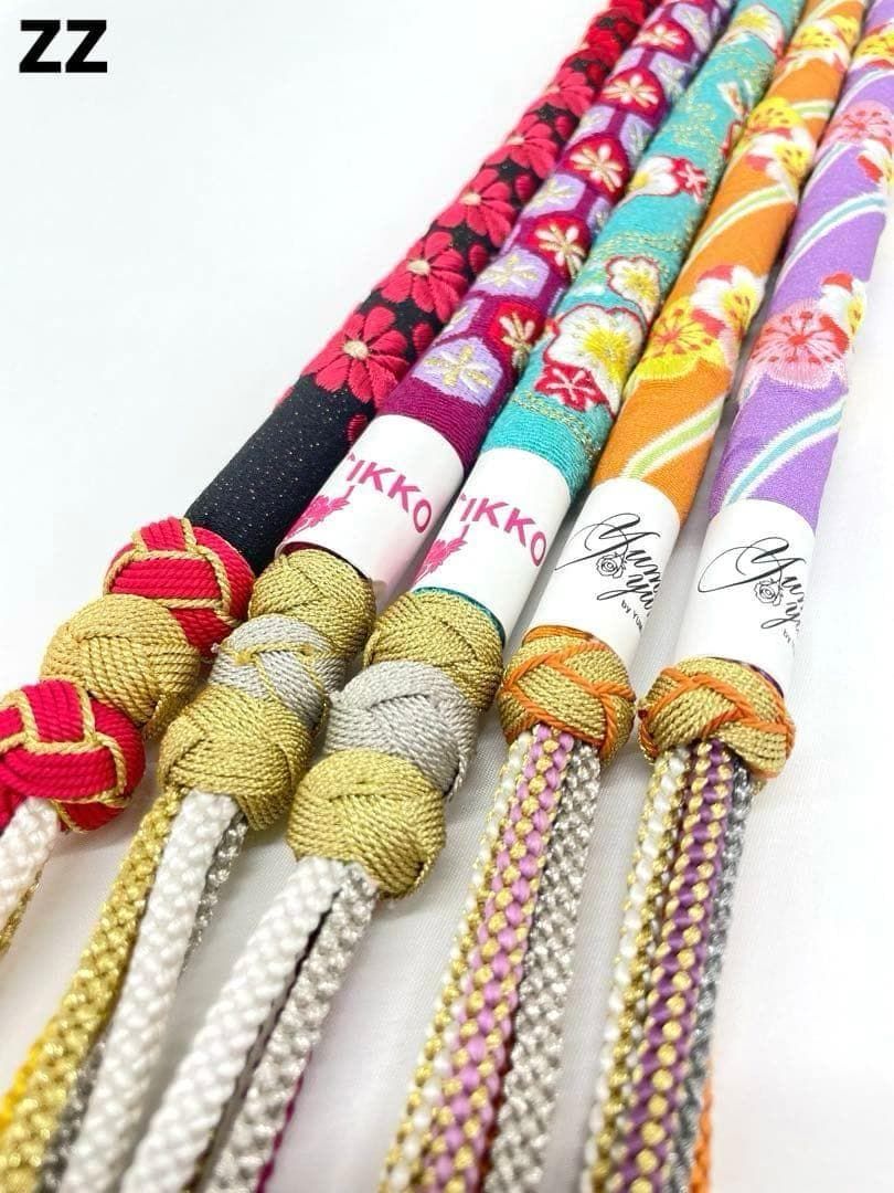 振袖用帯締め 桂由美 IKKO 丸ぐけ 飾り付き 5本おまとめ出品 正絹 zz