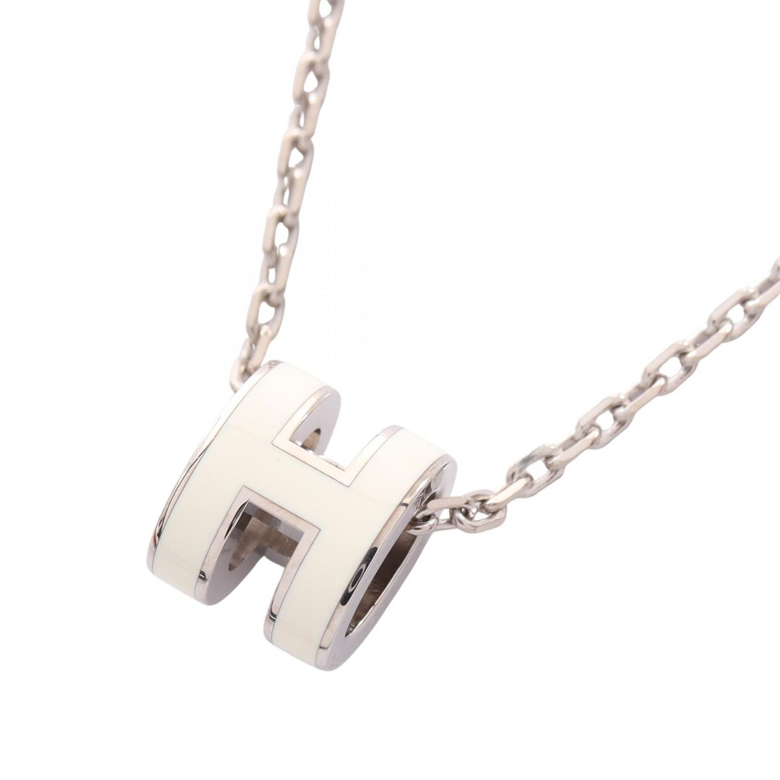 エルメス HERMES ネックレス MINI POP H ミニポップアッシュ ステンレススチール ポップHネックレス レディース Used A