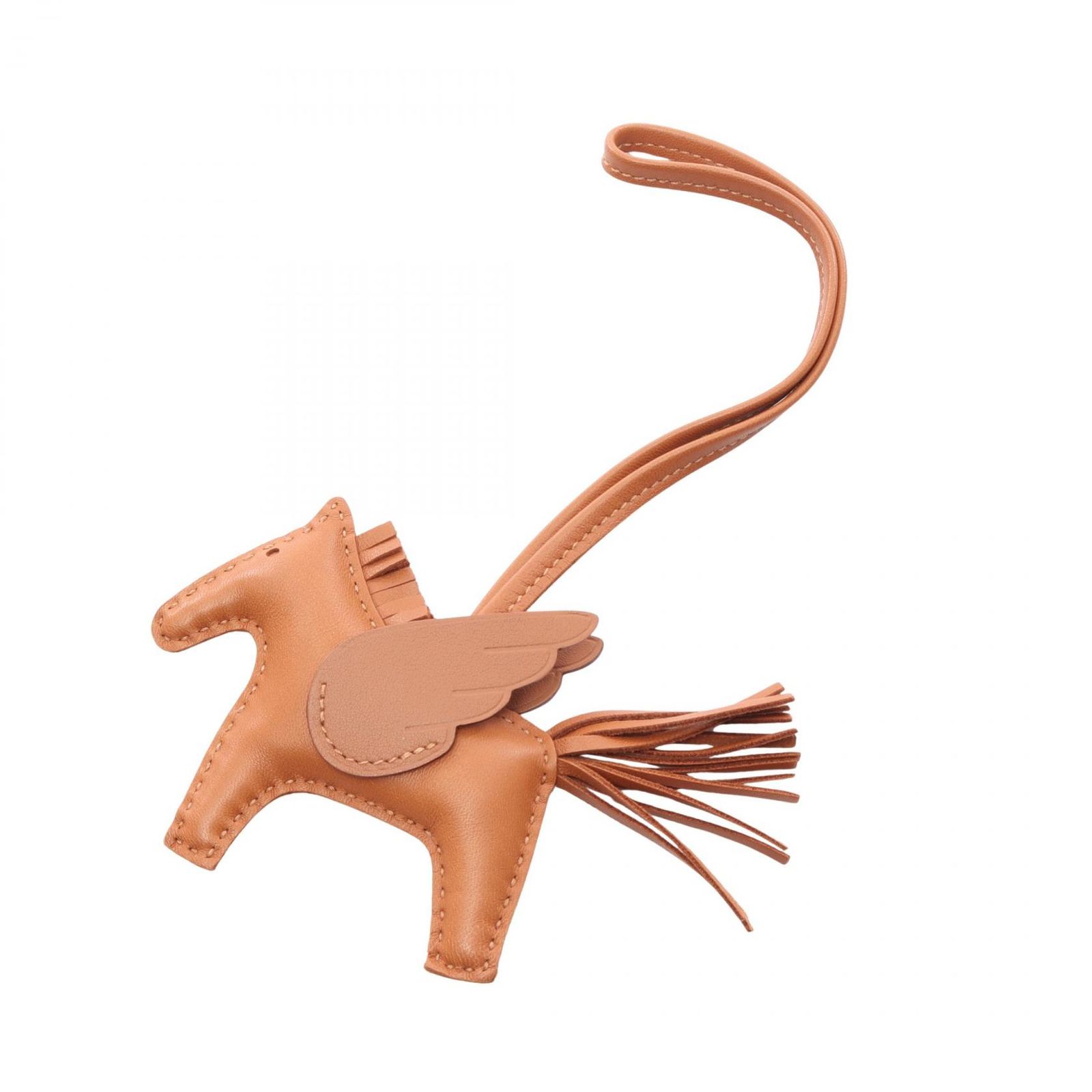 エルメス HERMES チャーム ロデオペガサスPM ゴールド レザー カーフ（牛革） ロデオペガサスPM ゴールド レディース Used A