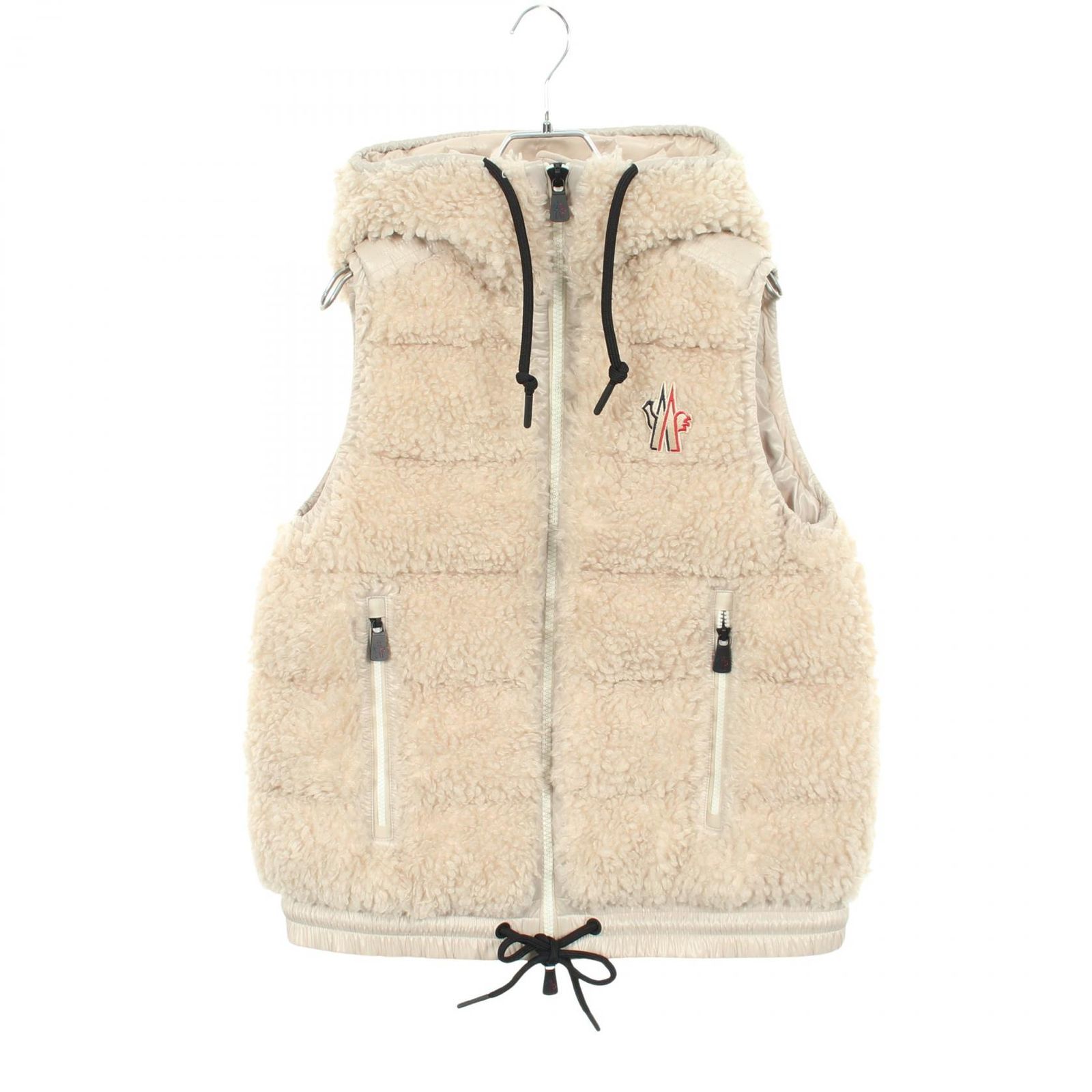 モンクレールグルノーブル MONCLER GRENOBLE ダウンベスト テディフリース フード付き 8G00022 ナイロン ベスト レディース Used A