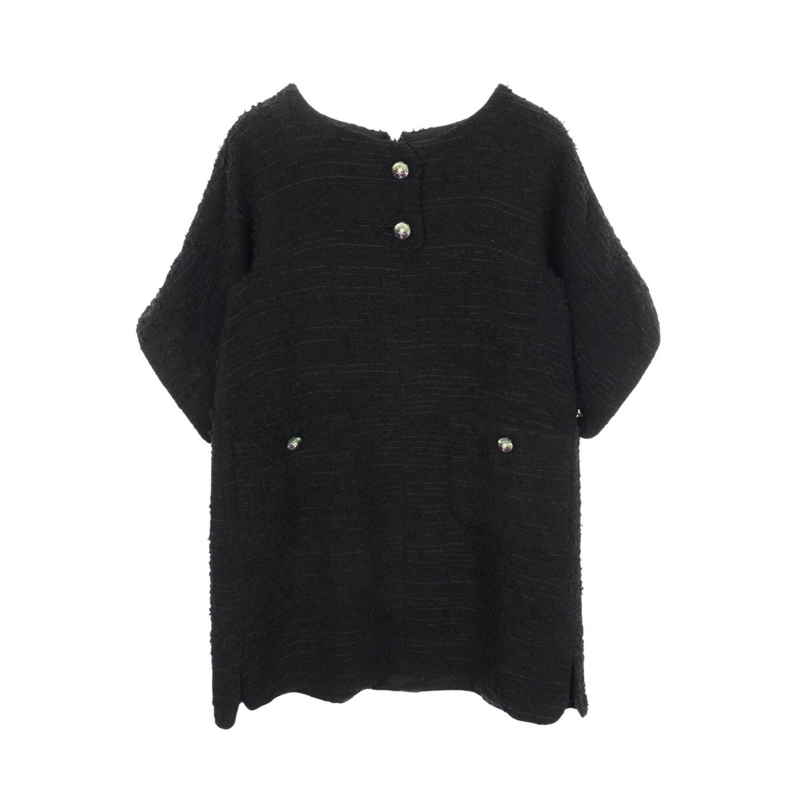 シャネル CHANEL ワンピース ライオンボタン ツイード P56052V29319 ブラック ナイロン コットン ワンピース レディース Used A 131,900円
