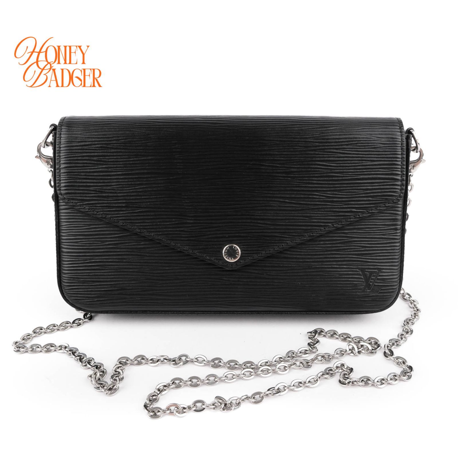 【新品同様】ルイヴィトン LOUIS VUITTON ポシェット フェリシー エピ 黒 チェーン