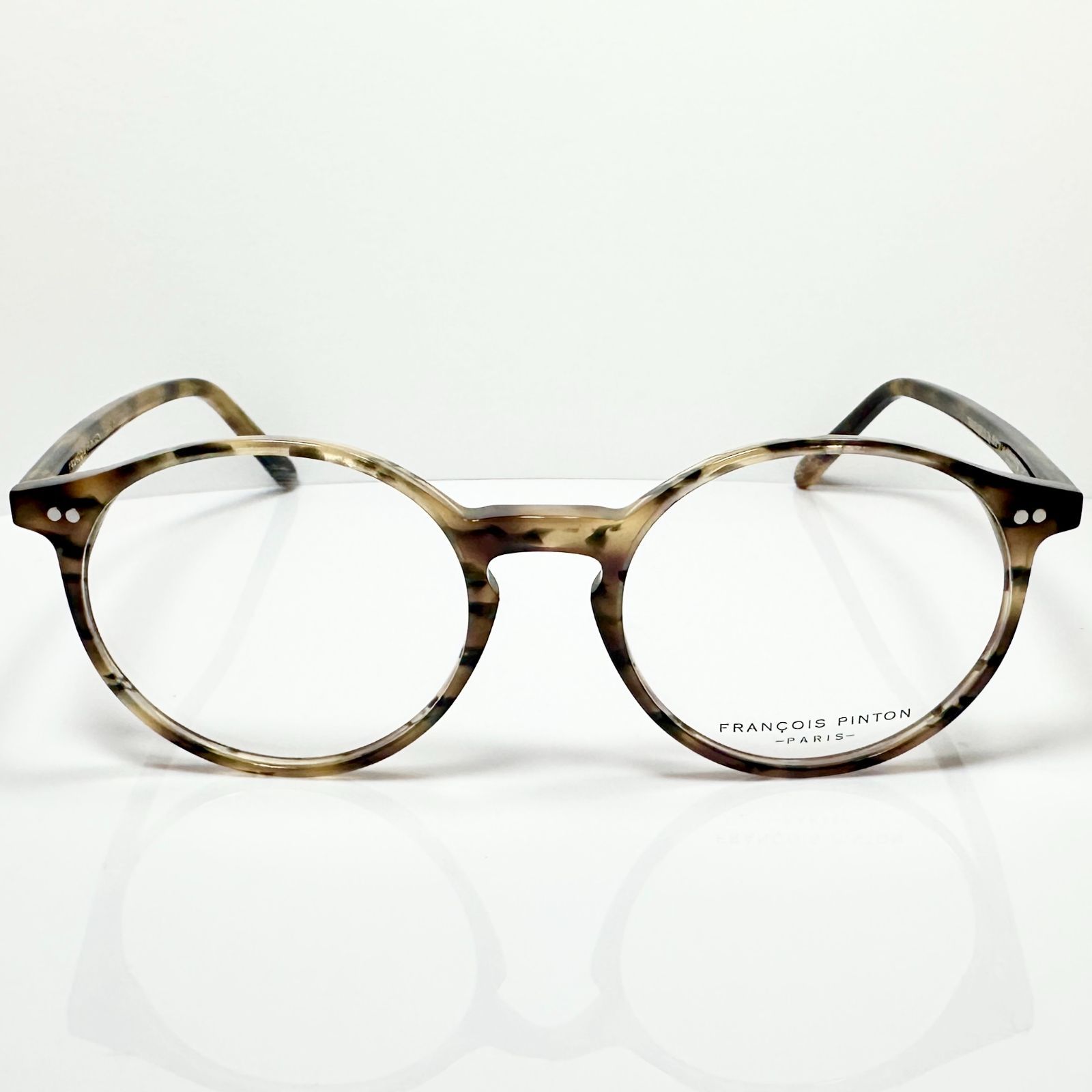 純正新品 フランス製 FRANCOIS PINTON TRAVEL31 ZG 2dots メガネ 純正ケース・クロス付き フランソワ パントン Frame France 送料無料
